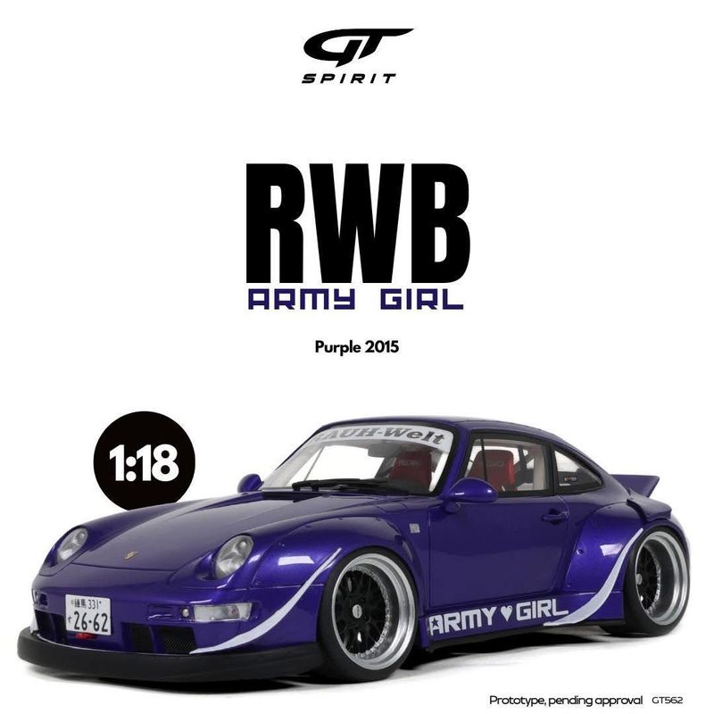 1:18 GT Spirit - 2015 Porsche RWB Army Girl Purple Metallic