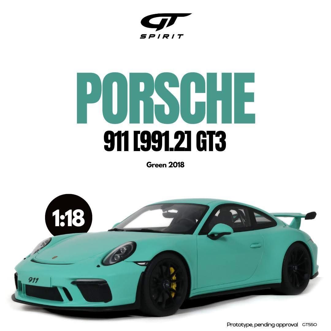 1:18 GT Spirit - 2018 Porsche 911 (991.2) GT3 Green 1:18 GT Spirit - 2018 Porsche 911 (991.2) GT3 Green