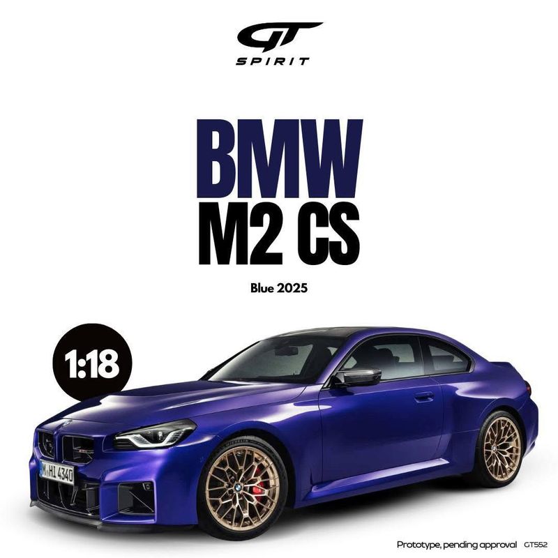 1:18 GT Spirit - 2025 BMW M2 CS Blue Metallic