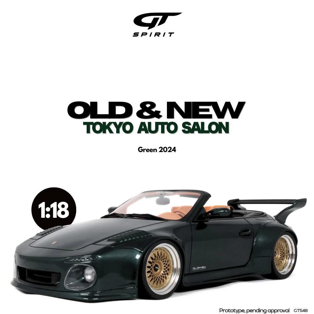 1:18 GT Spirit - 2024 Porsche Old & New Green Metallic *Tokio Auto Salon* 1:18 GT Spirit - 2024 Porsche Old & New Green Metallic *Tokio Auto Salon*