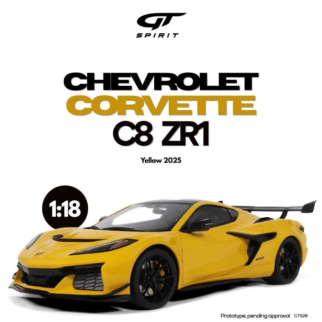 1:18 GT Spirit - 2025 Chevrolet Corvette C8 ZR1 Yellow 1:18 GT Spirit - 2025 Chevrolet Corvette C8 ZR1 Yellow