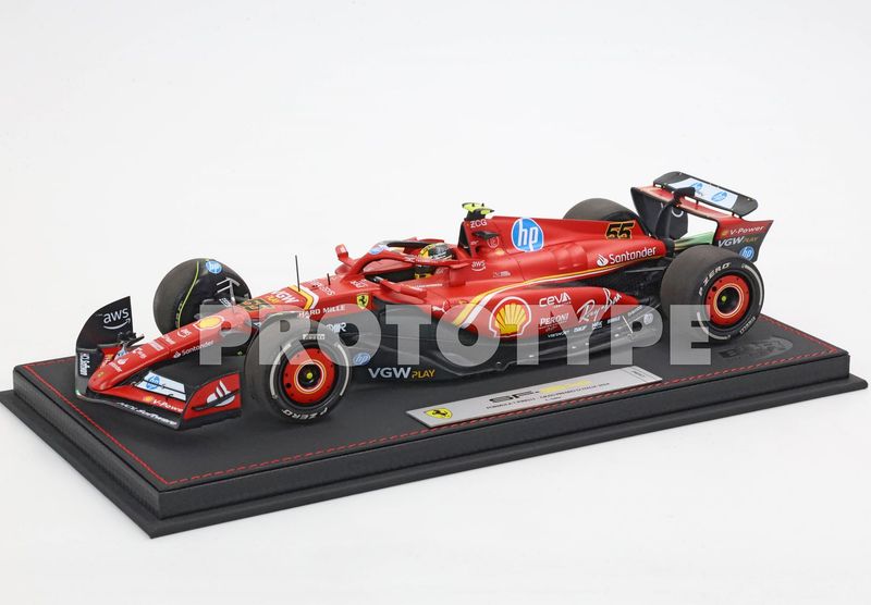 1:18 BBR - Ferrari SF24 ITALIAN GP 2024 Diecast  Monza Sainz 4th position