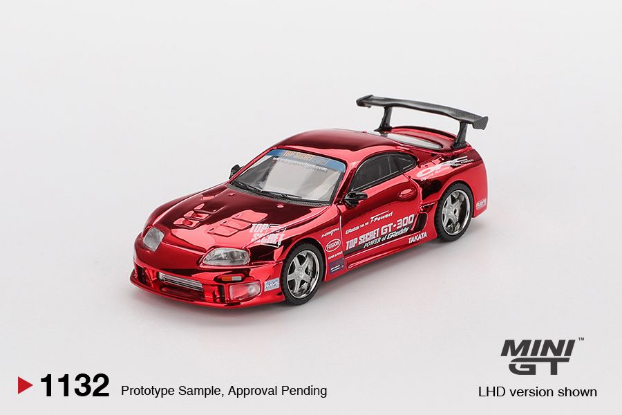 1:64 Mini GT - 2014 Toyota Supra (A80) Top Secret GT-300, red chrome