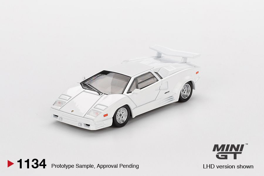 1:64 Mini GT - 1989 Lamborghini Countach 25th Anniversary, white