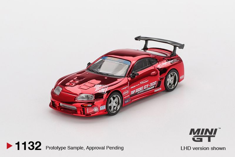 1:64 Mini GT - 2014 Toyota Supra (A80) Top Secret GT-300, red chrome *Blister packaging*
