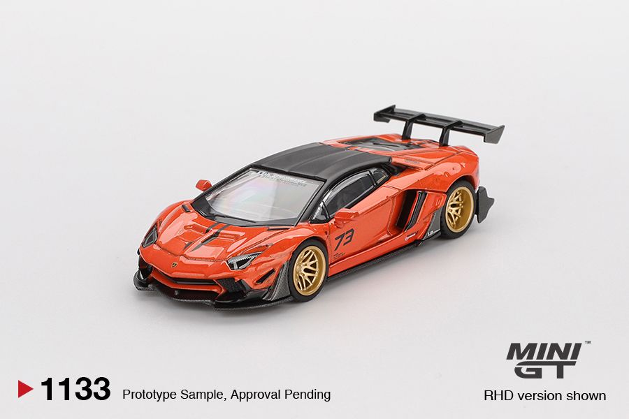 1:64 Mini GT -  2025 Lamborghini Aventandor LB-Works Limited Edition, orange MDX