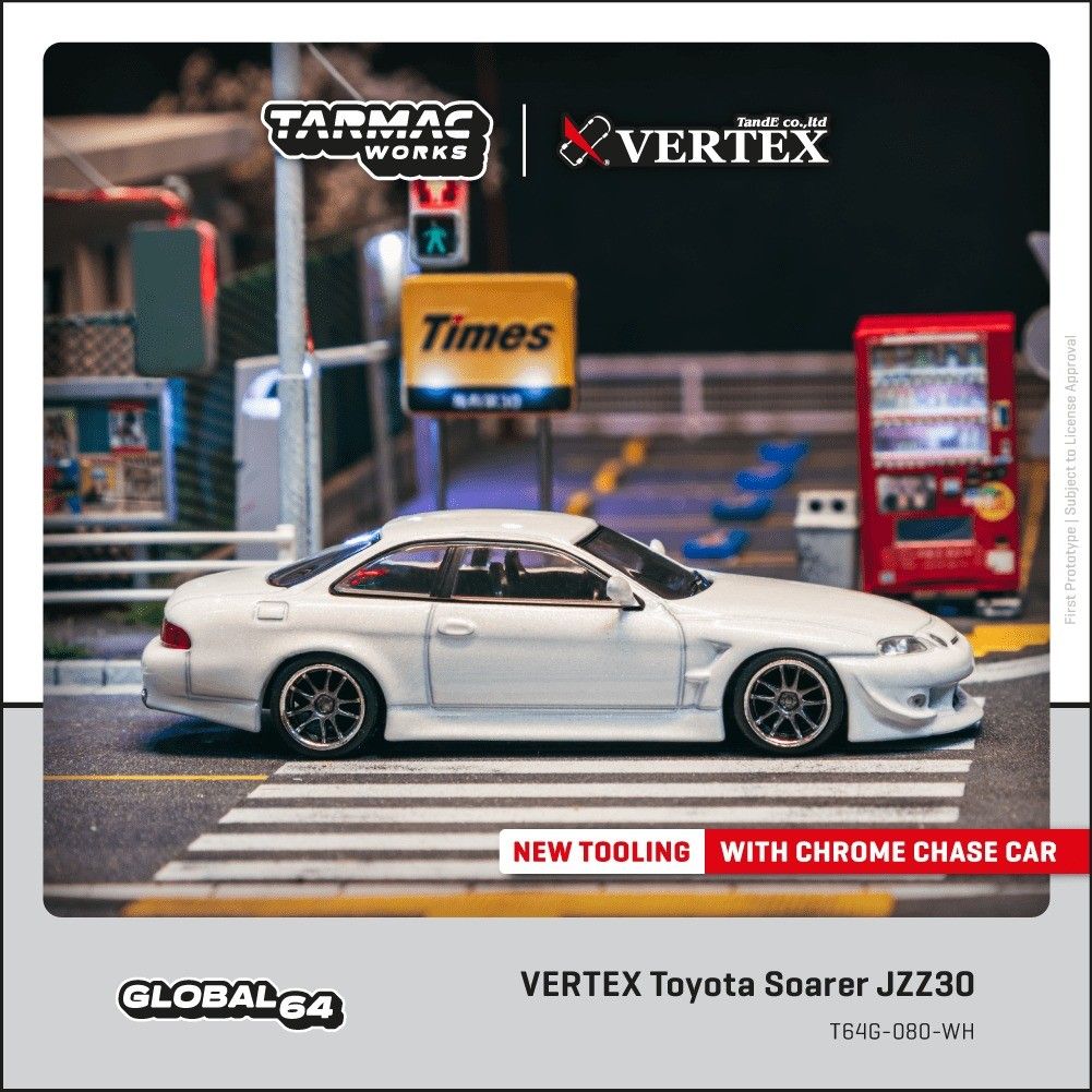 1:64 Tarmac - Vertex Toyota Soarer JZZ30,white