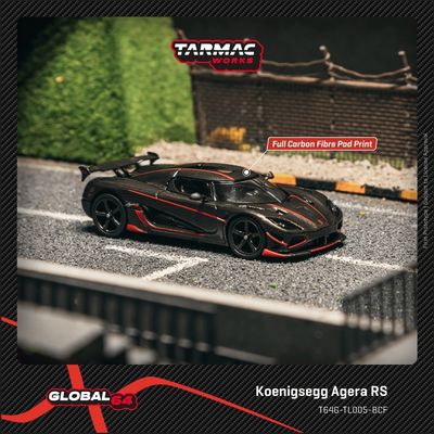 1:64 Tarmac - Koenigsegg Agera RS, black carbon fiber/red 1:64 Tarmac - Koenigsegg Agera RS, black carbon fiber/red