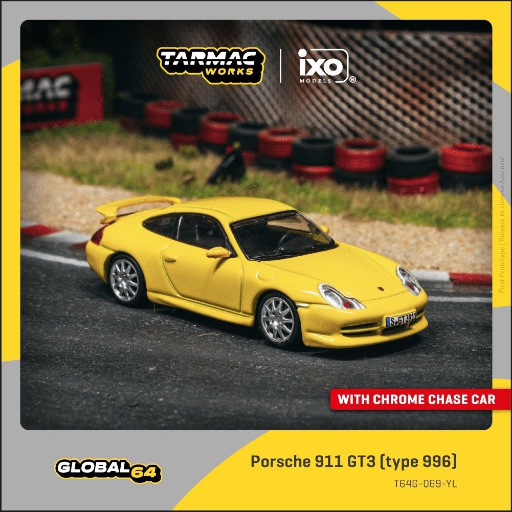 1:64 Tarmac - Porsche 911 GT3 (type 996), yellow