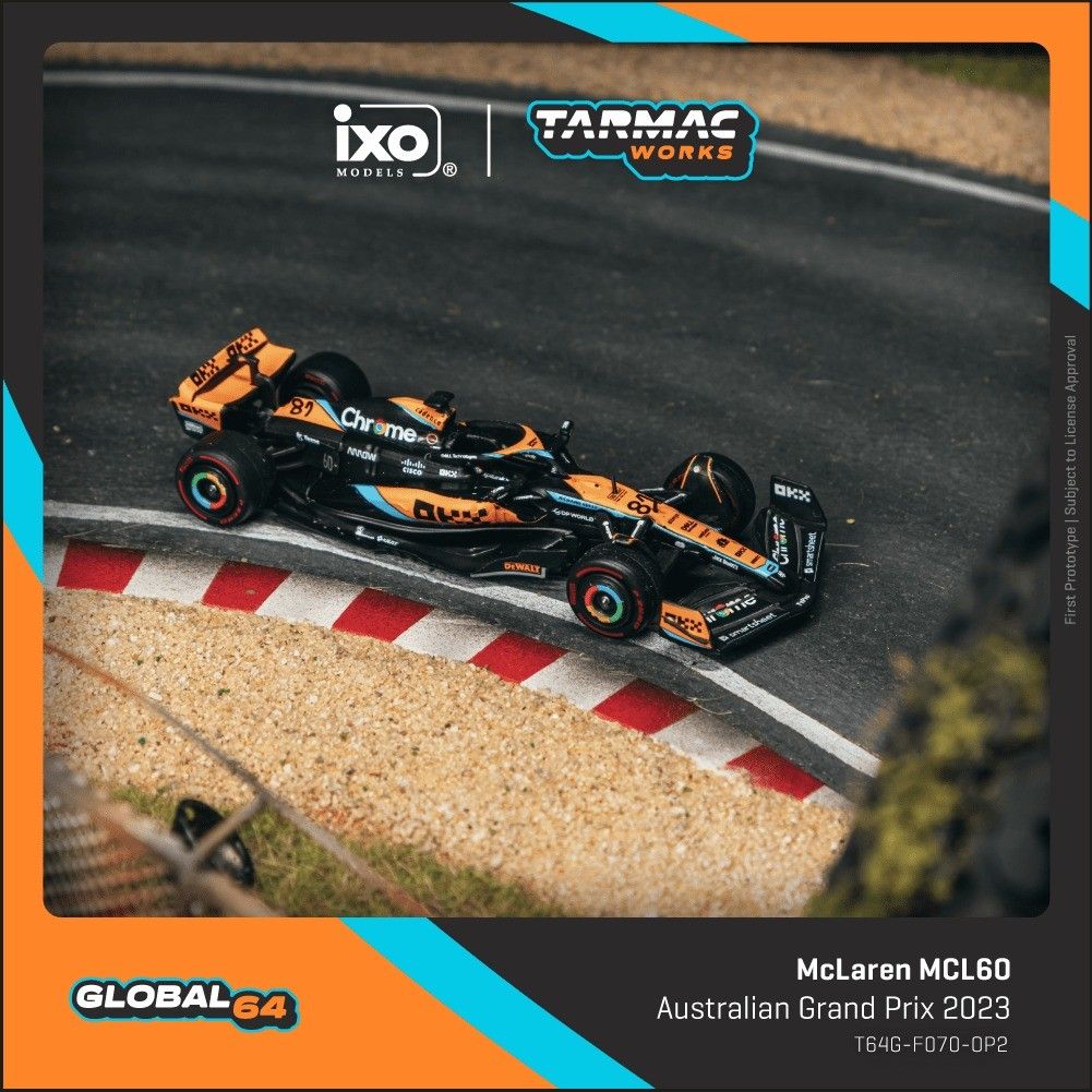 1:64 Tarmac - 2023 McLaren MCL60 #81 Oscar Piastri Australian Grand Prix