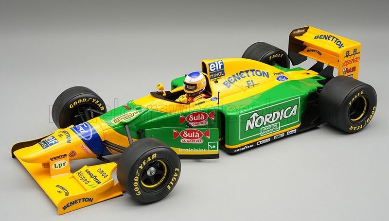 1:18 Tecnomodel - Benetton F1 B193 Team Benetton Ford #0 Test Barcelona 1993 M. Alboreto *With Driver Figure*