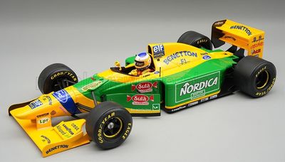 1:18 Tecnomodel - Benetton F1 B193 Team Benetton Ford #0 Test Barcelona 1993 M. Alboreto *With Driver Figure*