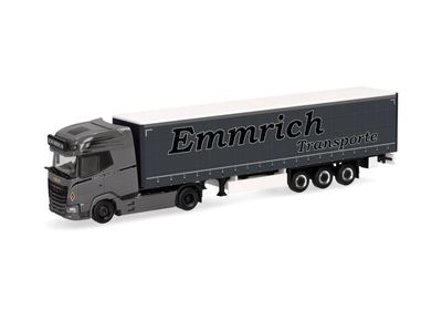 1:87 Herpa - DAF XG+ Gardinenplanen-Sattelzug "Emmrich Transporte"