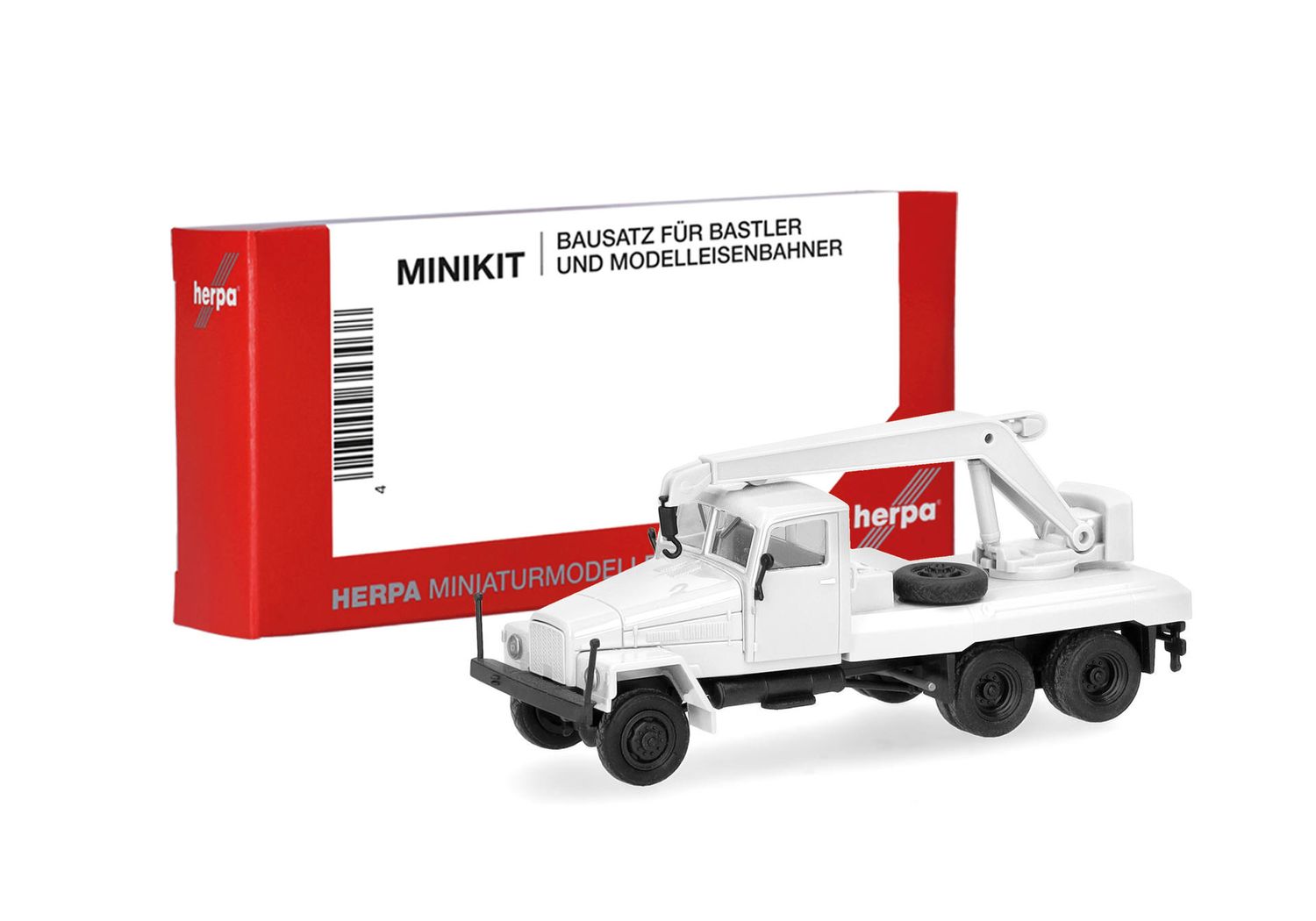 1:87 Herpa - Herpa MiniKit: IFA G5 Kran-LKW 3achs, weiß