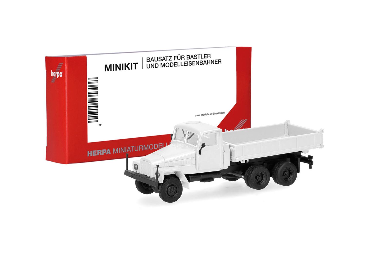 1:87 Herpa - Herpa MiniKit: IFA G5 Dreiseitenkipper-LKW 3achs, weiß 1:87 Herpa - Herpa MiniKit: IFA G5 Dreiseitenkipper-LKW 3achs, weiß