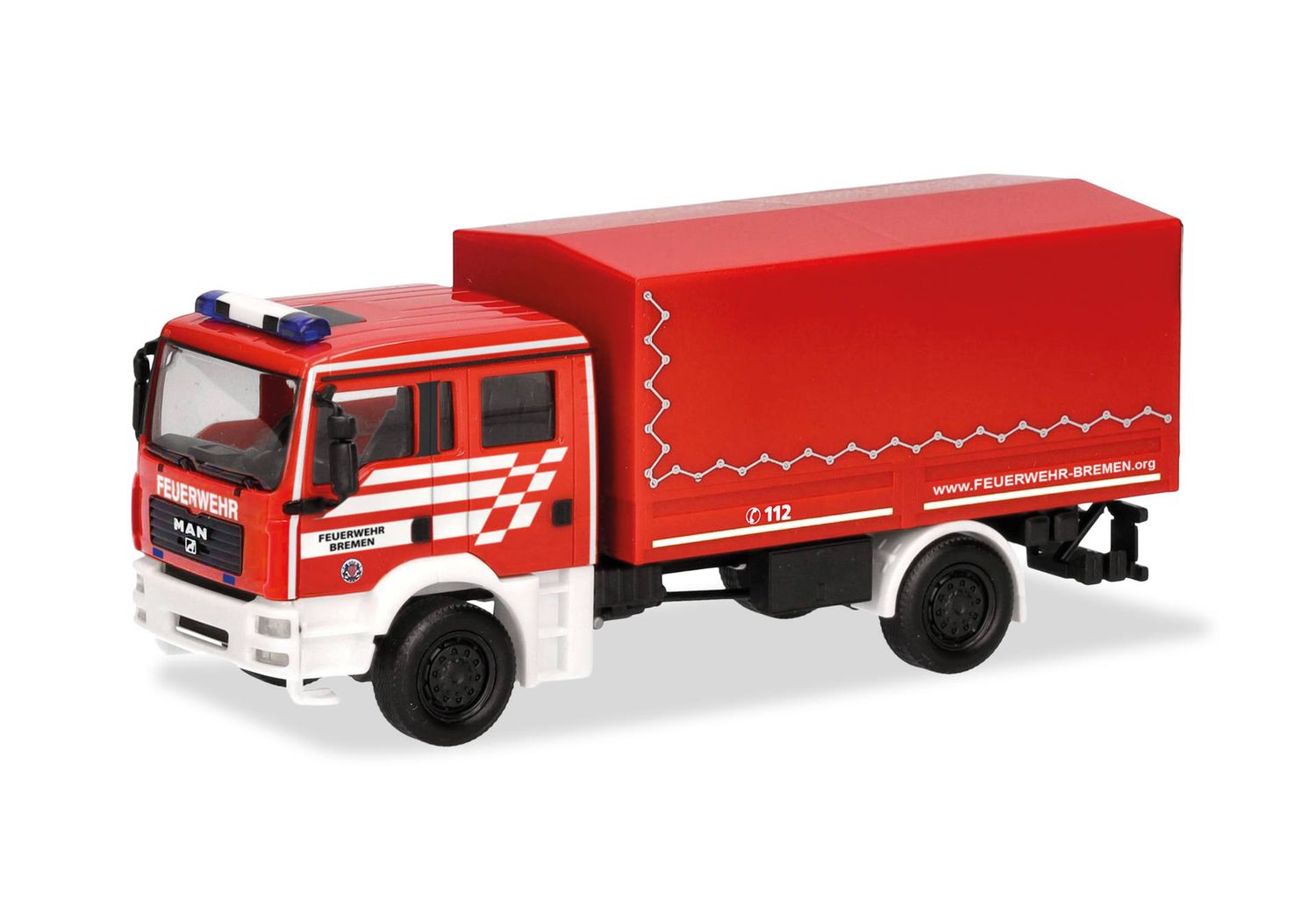 1:87 Herpa - MAN TGA M Mehrzweckgerätewagen (MzGW) Dekon  1:87 Herpa - MAN TGA M Mehrzweckgerätewagen (MzGW) Dekon "Feuerwehr Bremen"