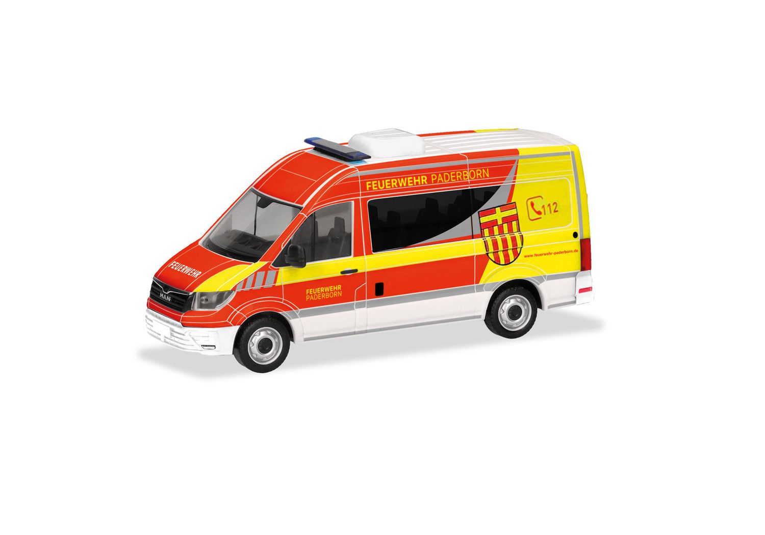 1:87 Herpa - MAN TGE Halbbus Hochdach  1:87 Herpa - MAN TGE Halbbus Hochdach "Feuerwehr Paderborn"