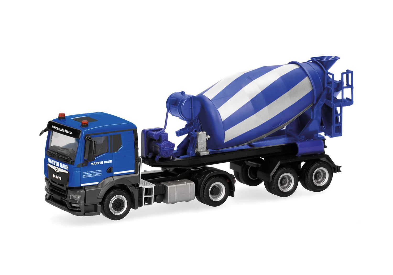 1:87 Herpa - MAN TGS TN Betonmischer-Sattelzug  1:87 Herpa - MAN TGS TN Betonmischer-Sattelzug "Martin Baur"