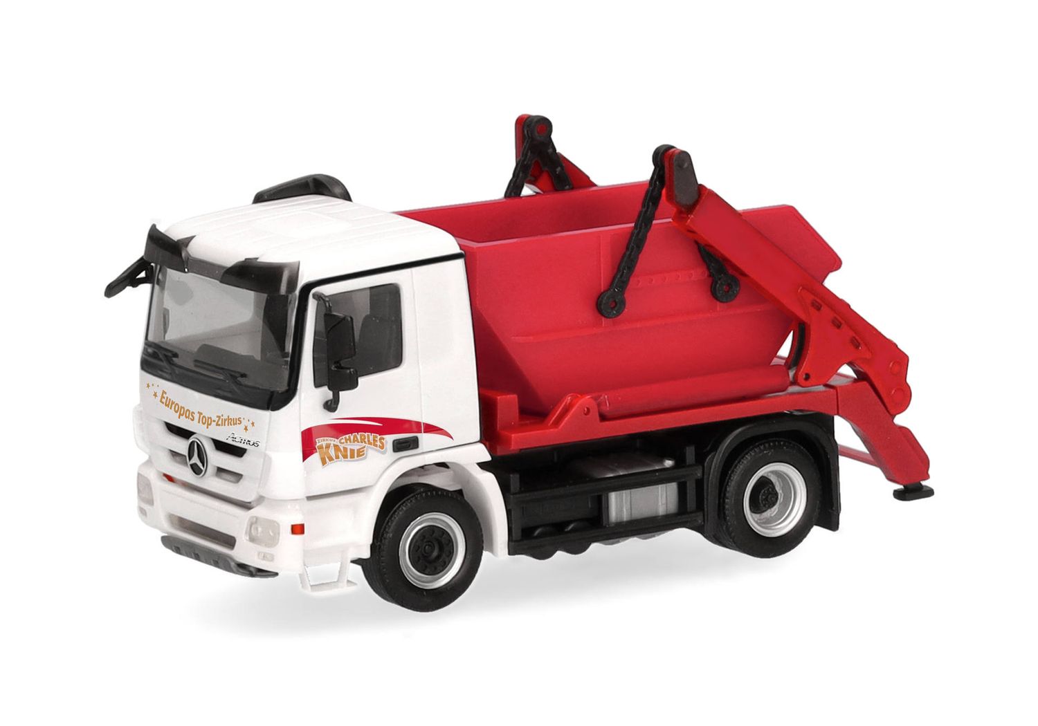 1:87 Herpa - Mercedes-Benz Actros M 08 Meiller Absetzkipper AK12  1:87 Herpa - Mercedes-Benz Actros M 08 Meiller Absetzkipper AK12 "Zirkus Charles Knie"