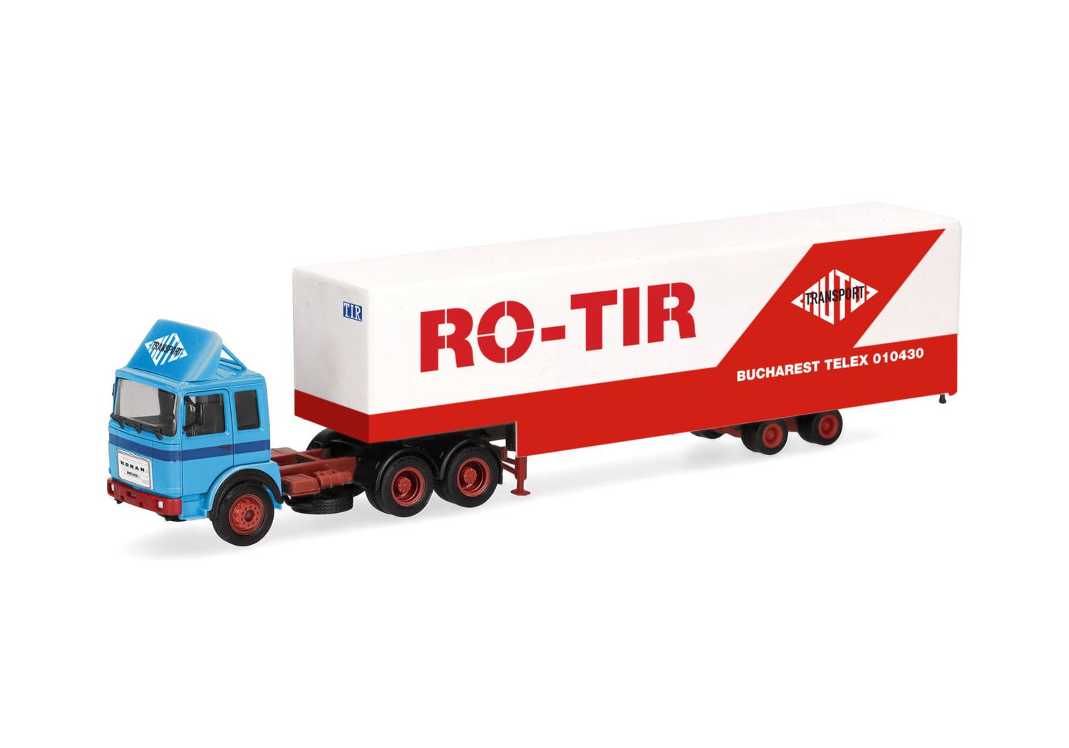 1:87 Herpa - Roman Diesel 6x4 Jumbokoffer-Sattelzug  1:87 Herpa - Roman Diesel 6x4 Jumbokoffer-Sattelzug "RO-TIR" (Rumänien)