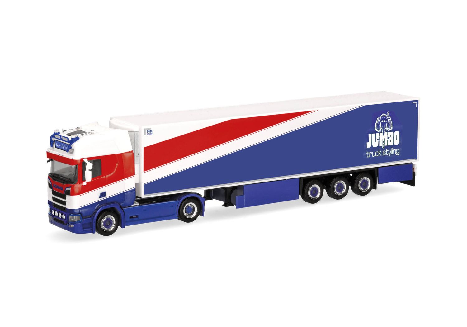 1:87 Herpa - Scania CS 20 HD Kühlkoffer-Sattelzug  1:87 Herpa - Scania CS 20 HD Kühlkoffer-Sattelzug "Heide Logistik/Jumbo Fischer"