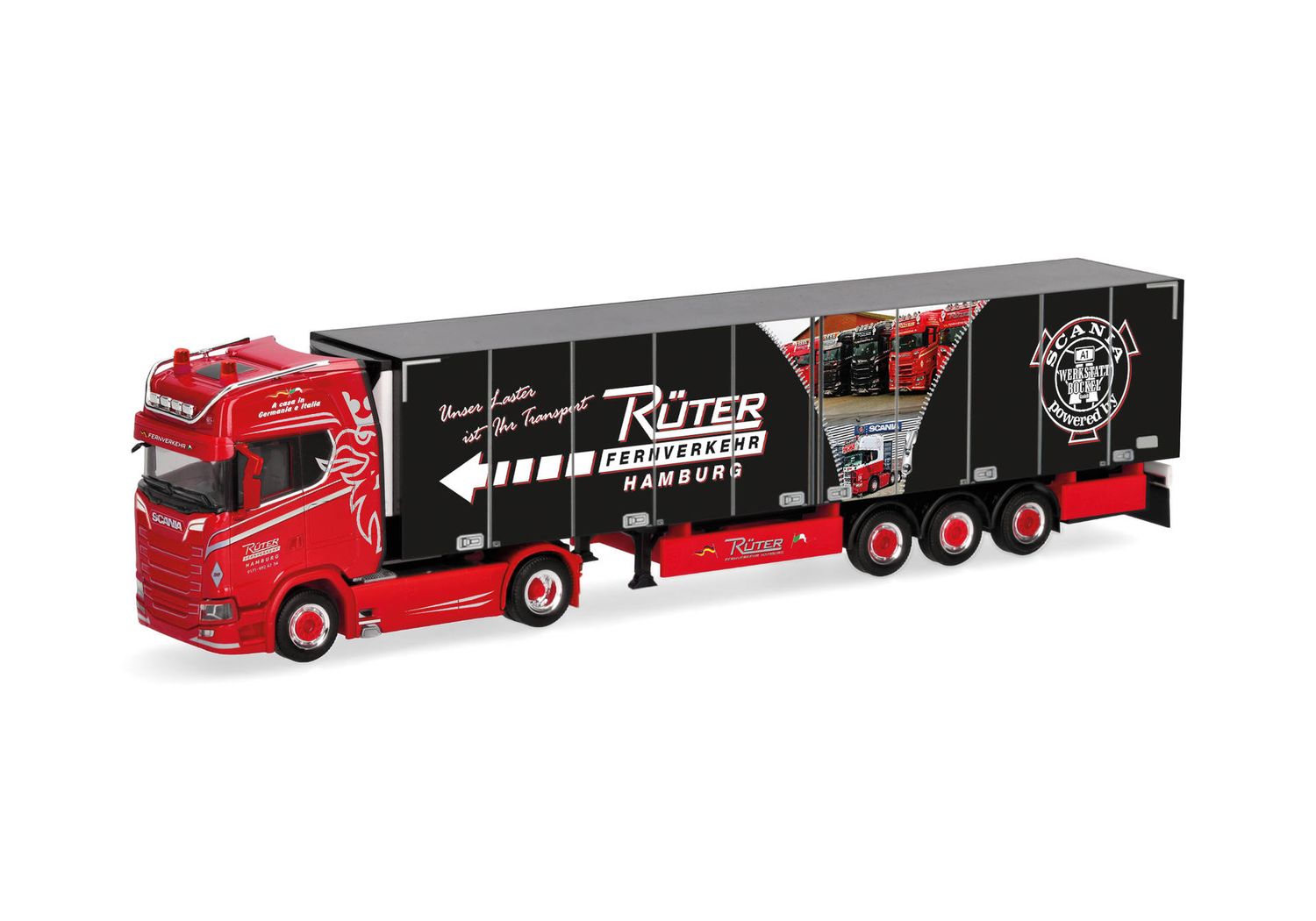 1:87 Herpa - Scania CS 20 HD Kühlkoffer-Sattelzug  1:87 Herpa - Scania CS 20 HD Kühlkoffer-Sattelzug "Rüter"