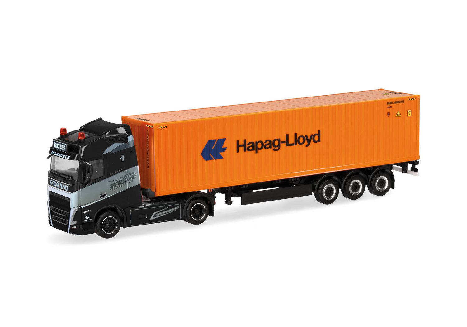 1:87 Herpa - Volvo FH GL 2020 Container-Sattelzug  1:87 Herpa - Volvo FH GL 2020 Container-Sattelzug "Patrick Heim/Hapag Lloyd"