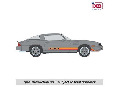 1:64 Ixo USA - 1979 Chevrolet Camaro Z28, silver with orange stripes 1:64 Ixo USA - 1979 Chevrolet Camaro Z28, silver with orange stripes