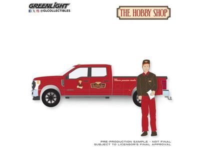 1:64 Greenlight - 2022 F-450 Dually Shop Truck with Mechanic Figure *The Hobby Shop Series 17*