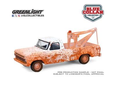 1:64 Greenlight - 1973 Ford F100 with Drop-In Tow Hook *Blue Collar Collection Series 14*