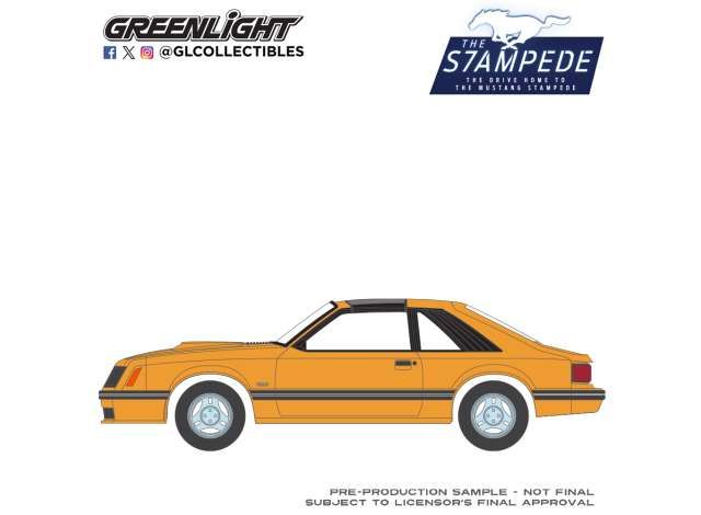 1:64 Greenlight - 1982 Ford Fox Mustang *The Mustang Stampede Series 2*, medium vanilla