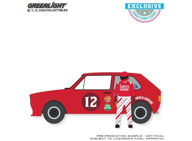 1:64 Greenlight - 1967 Mini Cooper with Race Car Figure *Christmas 2025 Limited Edition*