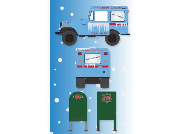 1:64 Greenlight - 1974 Jeep DJ-5 U.S Mail Truck with Mailbox Accessory *Christmas 2025 Limited Edition*