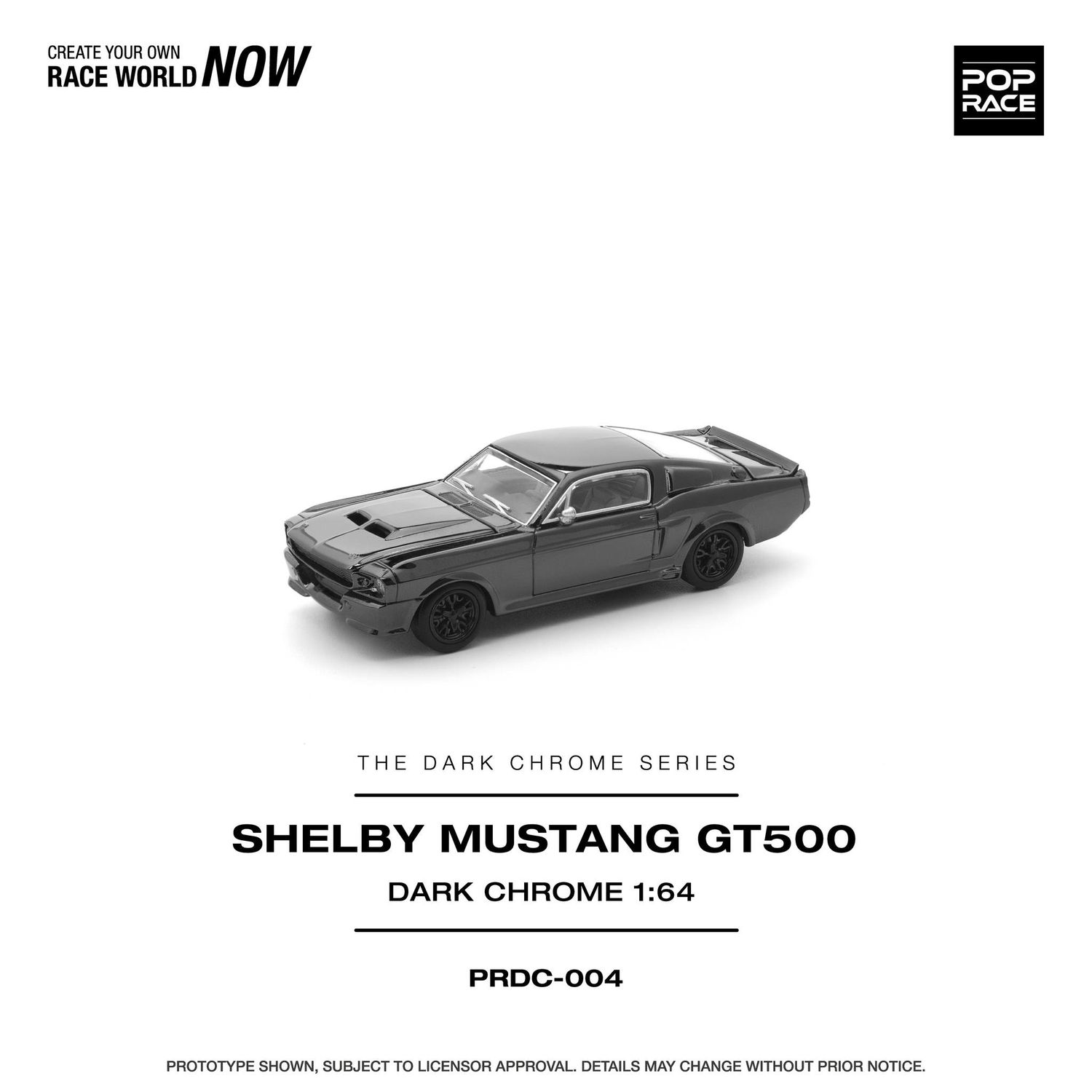 1:64 Pop Race Limited - Shelby Mustang GT500 *The Dark Chrome Series* 1:64 Pop Race Limited - Shelby Mustang GT500 *The Dark Chrome Series*