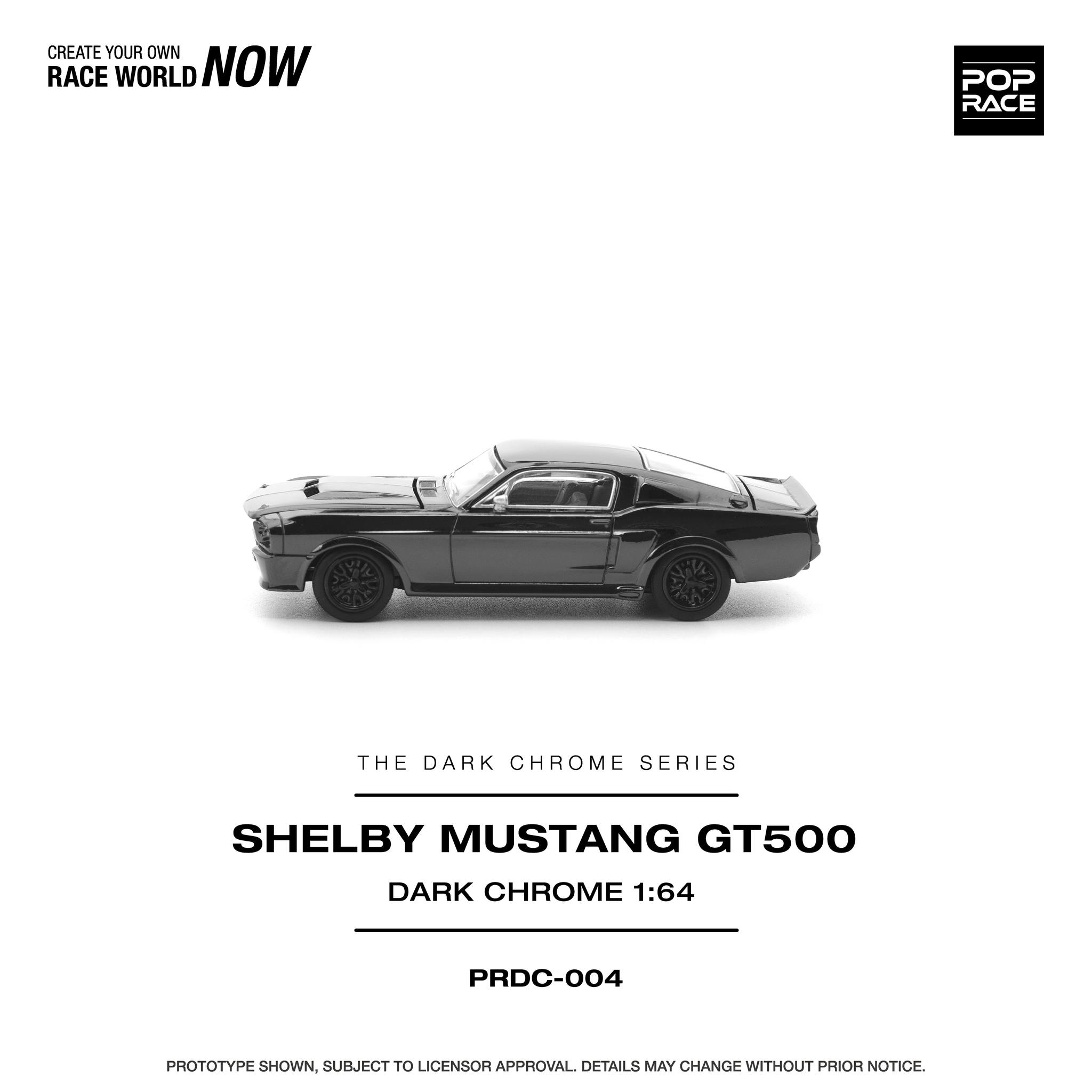 1:64 Pop Race Limited - Shelby Mustang GT500 *The Dark Chrome Series*
