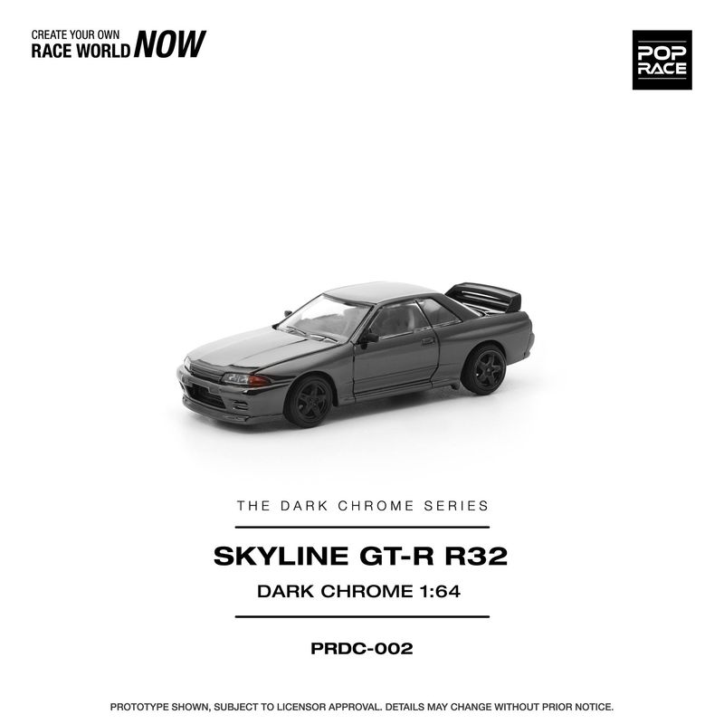 1:64 Pop Race Limited - Skyline R32 GT-R *The Dark Chrome Series*