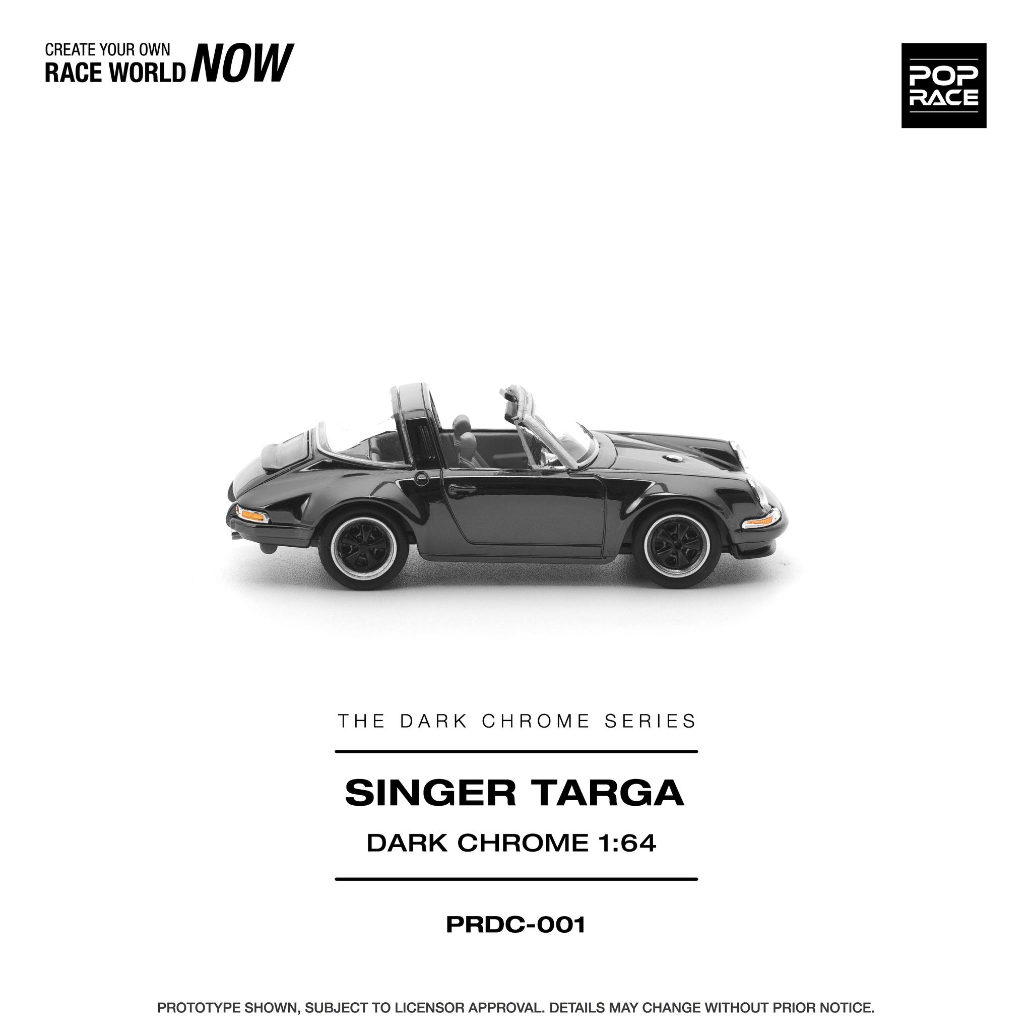 1:64 Pop Race Limited - Singer Targa *The Dark Chrome Series*