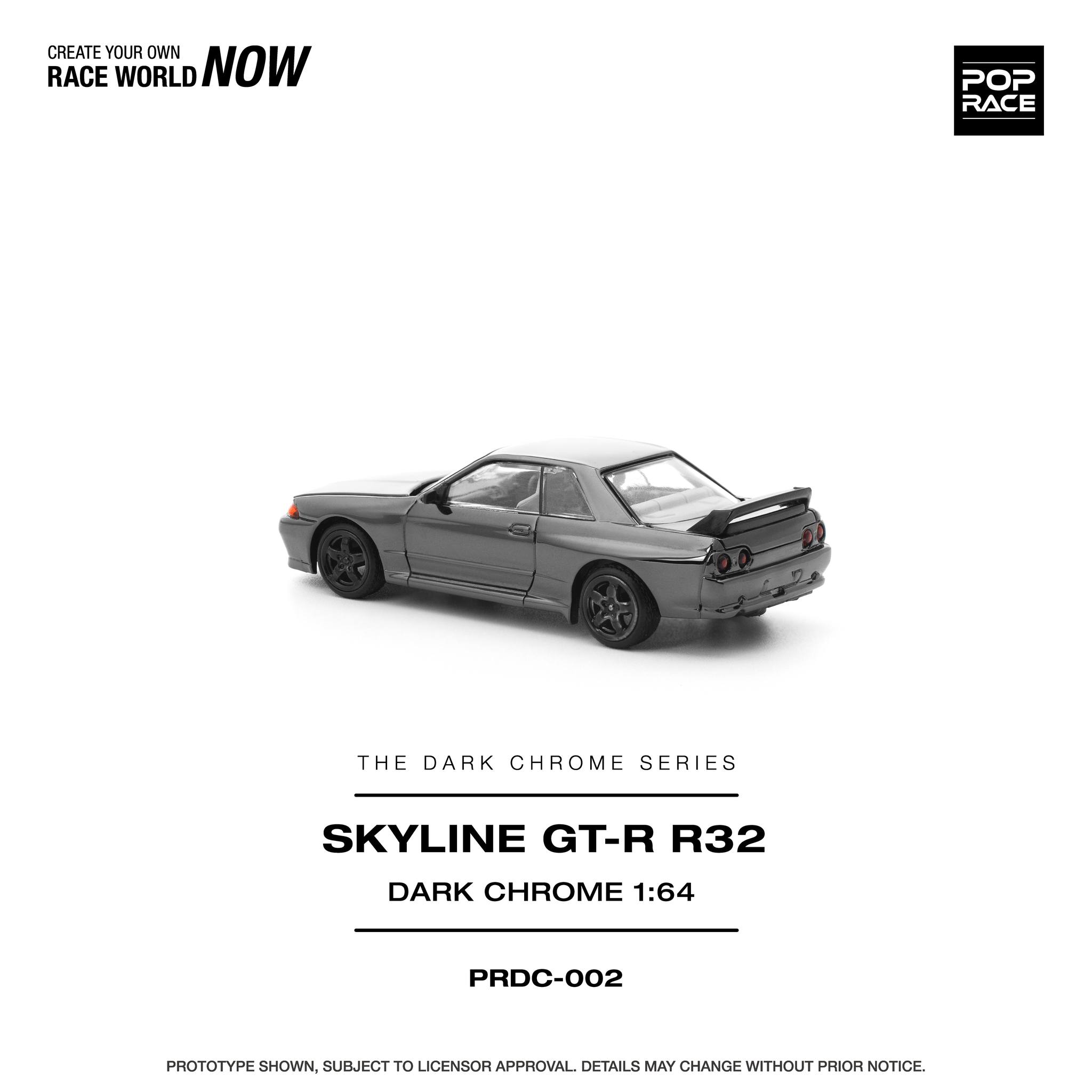 1:64 Pop Race Limited - Skyline R32 GT-R *The Dark Chrome Series*