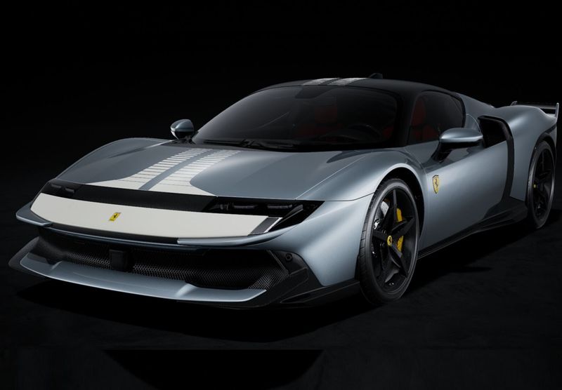 1:18 BBR - Ferrari 849 Testarossa Assetto Fiorano Grigio Titanio matt with White livery Press Version