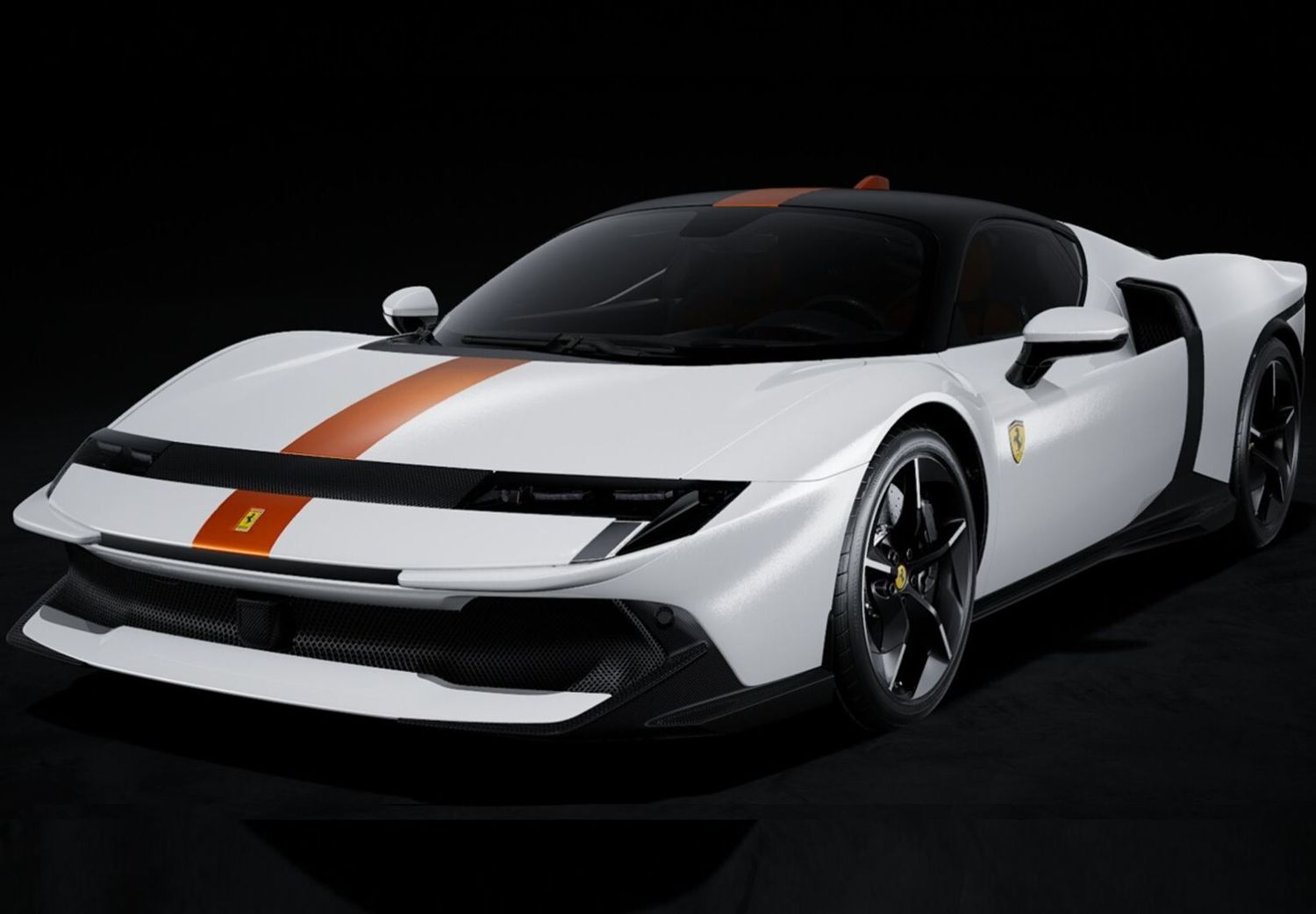 1:18 BBR - Ferrari 849 Testarossa Bianco Italia with Giallo Ambra stripe