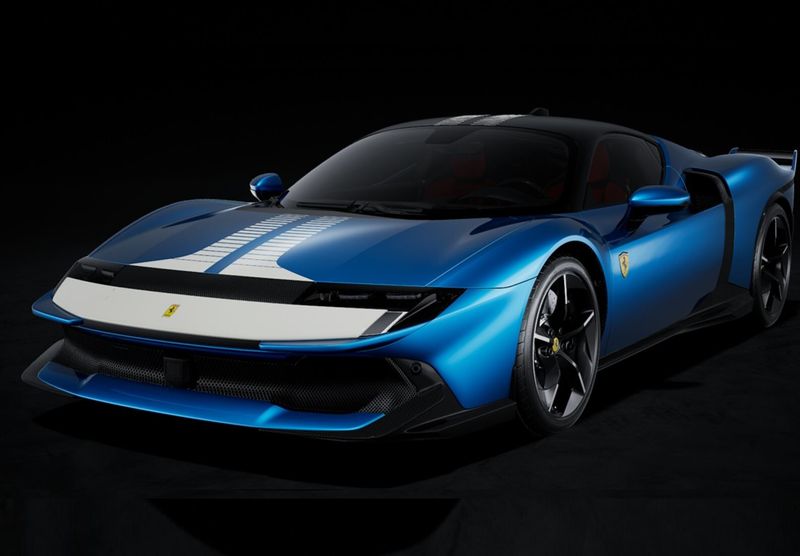 1:18 BBR - Ferrari 849 Testarossa Assetto Fiorano Blu Corsa with White livery