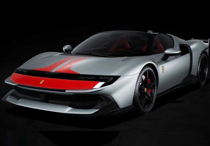 1:18 BBR - Ferrari 849 Testarossa Spider Assetto Fiorano Grigio Squalo with Red Livery