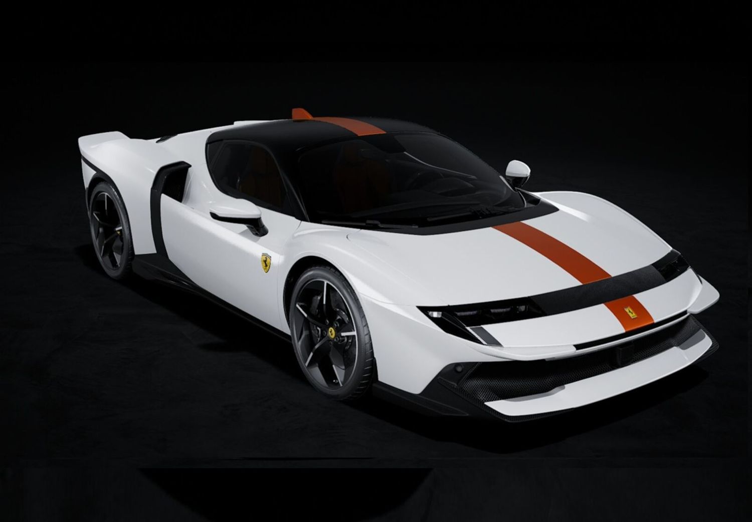 1:43 BBR - Ferrari 849 Testarossa Bianco Italia with Giallo Ambra stripe 1:43 BBR - Ferrari 849 Testarossa Bianco Italia with Giallo Ambra stripe