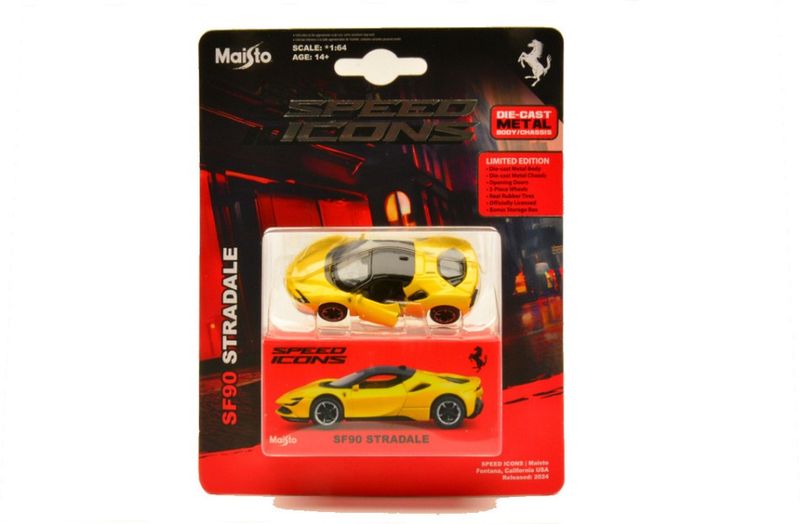 1:64 Maisto - Ferrari SF90 Stradale Gelb 1:64 Maisto - Ferrari SF90 Stradale Gelb