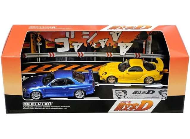 1:64 Modeler's - Initial D Set Vol. 8, Keisuke Takahashi, RX-7 (FD3S) & Yoshizo Hoshino Skyline GT-R (BNR34) 1:64 Modeler's - Initial D Set Vol. 8, Keisuke Takahashi, RX-7 (FD3S) & Yoshizo Hoshino Skyline GT-R (BNR34)