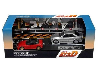 1:64 Modeler's - Initial D Set Vol. 14 Sakamoto Cappuccino EA11R & Nobuhiko Akiyama Altezza SXE10