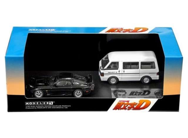 1:64 Modeler's - Initial D Set Vol. 13 Kyoko Iwase RX-7 (FD3S) & Project D support car (Nissan Vanette Van) 1:64 Modeler's - Initial D Set Vol. 13 Kyoko Iwase RX-7 (FD3S) & Project D support car (Nissan Vanette Van)