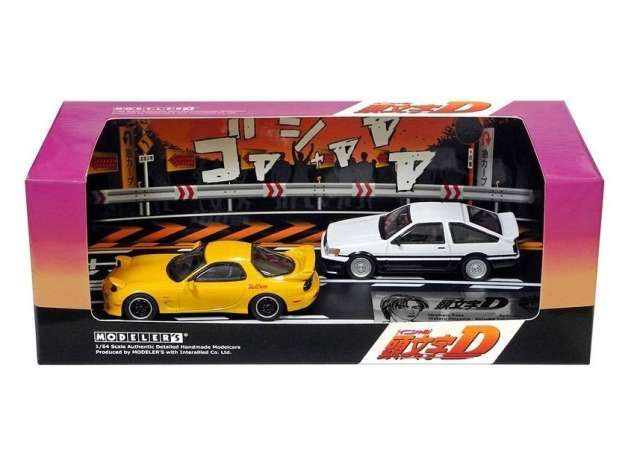 1:64 Modeler's - Initial D Set Vol. 16 Wataru Akiyama Levin Turbo AE86 & Keisuke Takahashi RX-7 FD3S 1:64 Modeler's - Initial D Set Vol. 16 Wataru Akiyama Levin Turbo AE86 & Keisuke Takahashi RX-7 FD3S