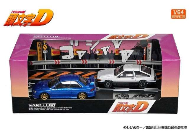 1:64 Modeler's - Initial D Set Vol. 22 Takumi Fujiwara Toreno (AE86) & Bunta Fujiwara Impreza (GC8) 1:64 Modeler's - Initial D Set Vol. 22 Takumi Fujiwara Toreno (AE86) & Bunta Fujiwara Impreza (GC8)