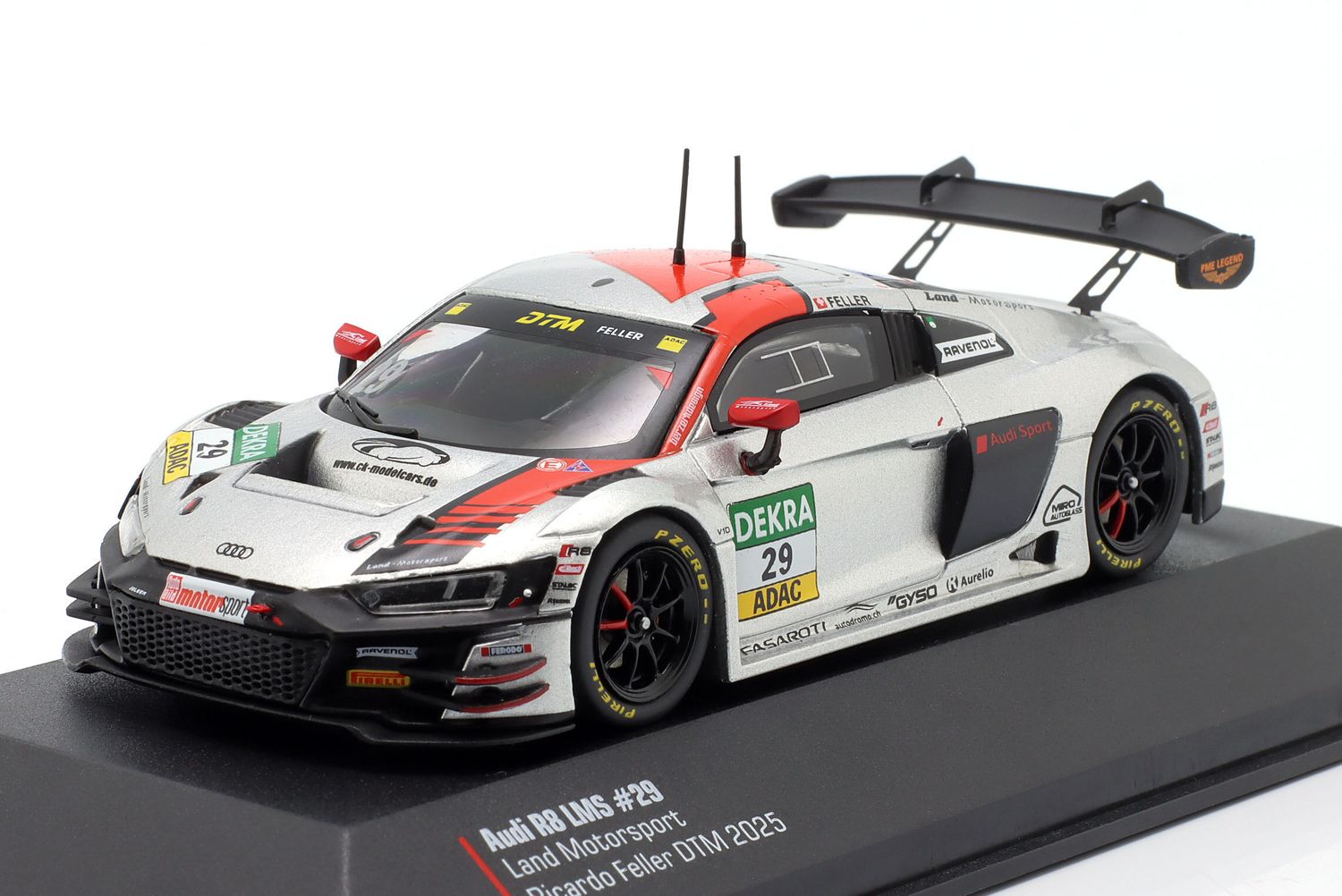 1:43 Ixo - Audi R8 LMS #29 Ricardo Feller Land Motorsport DTM 2025 Race Oschersleben 1:43 Ixo - Audi R8 LMS #29 Ricardo Feller Land Motorsport DTM 2025 Race Oschersleben